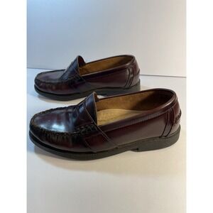 Nunn Bush Penny Loafers Mens 9.5  Wide Burgundy Brown Leather Loafers 85538-05
